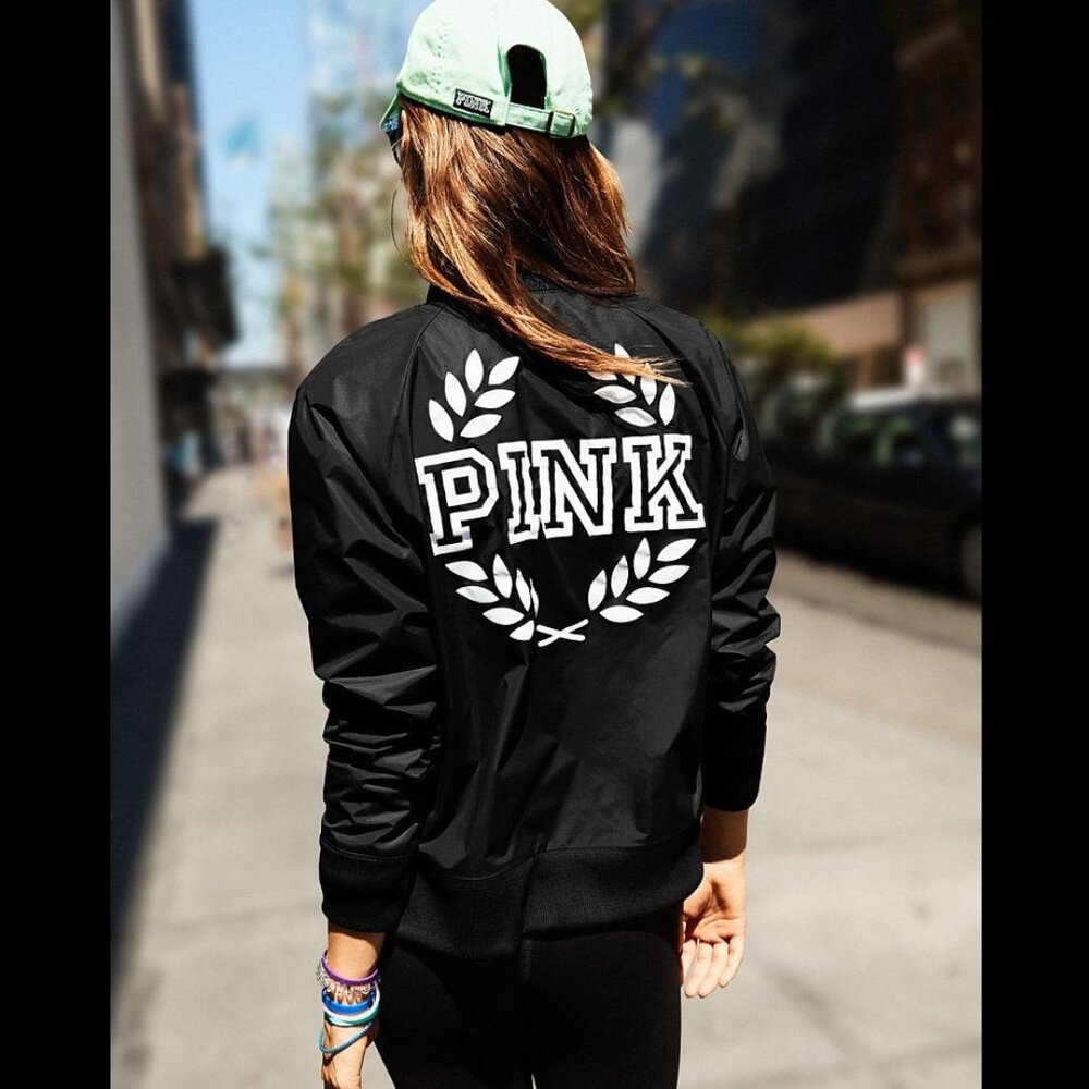 VS PINK Bomber Logo Jacket